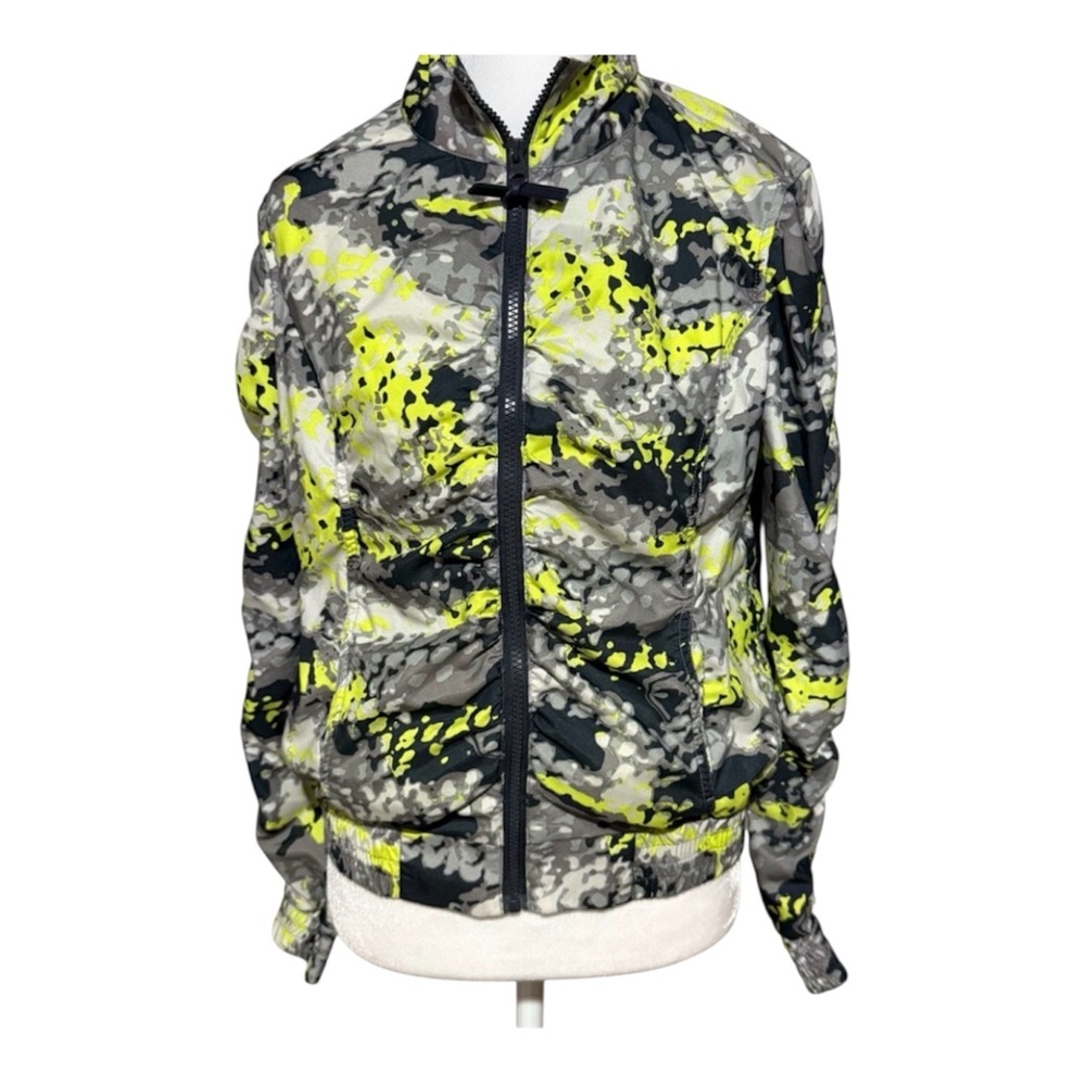 Calvin Klein Bright Camo Ruched Size Small Jacket P-P 19 L 23